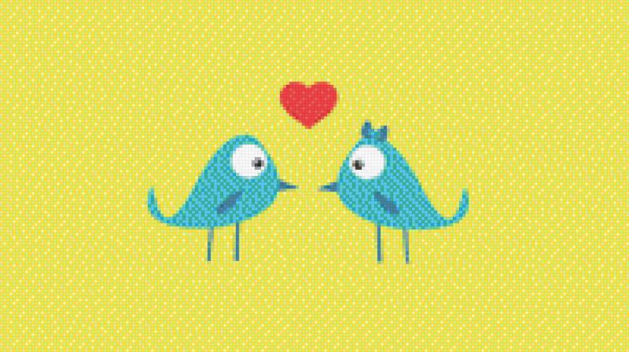 пташечки - любов, мультик, простая схема - предпросмотр