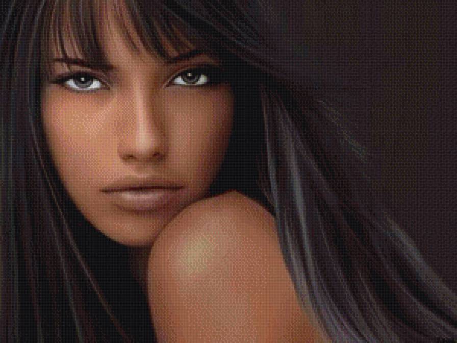 портрет незнакомки - портрет, красавица, девушка - предпросмотр