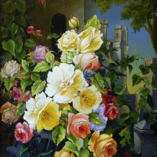 Схема вышивки «розы»