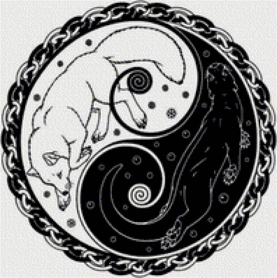 волк пантера - инь янь - предпросмотр