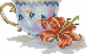 №767019 - цветок, чашка - оригинал