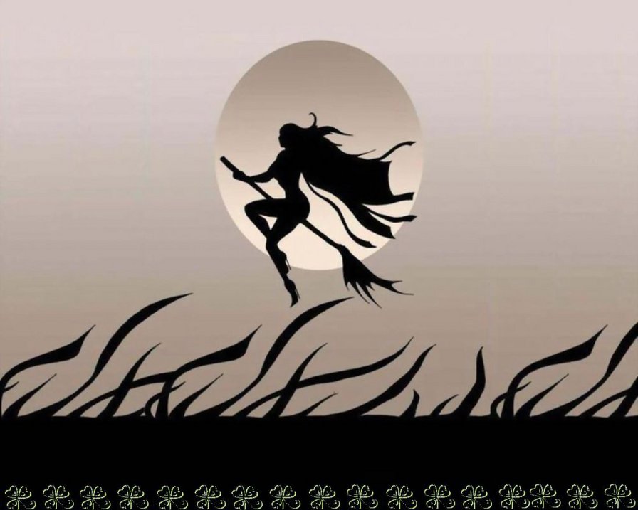 полет на метле - полет, ведьма - оригинал