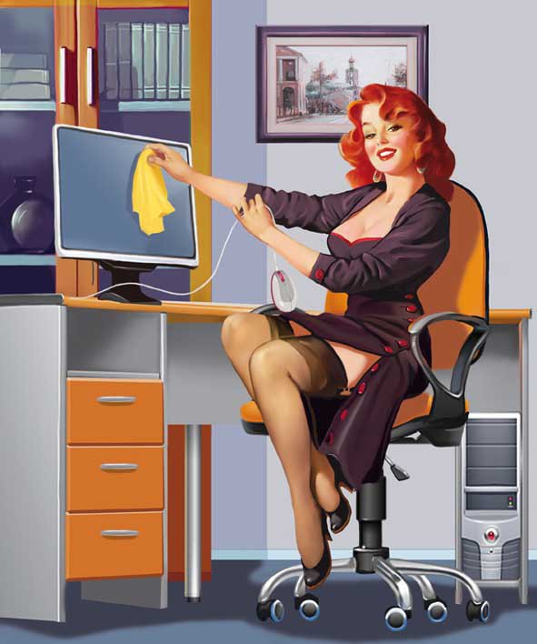 секретарша - девушка - оригинал