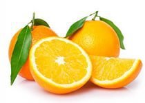 Апельсин на белом
