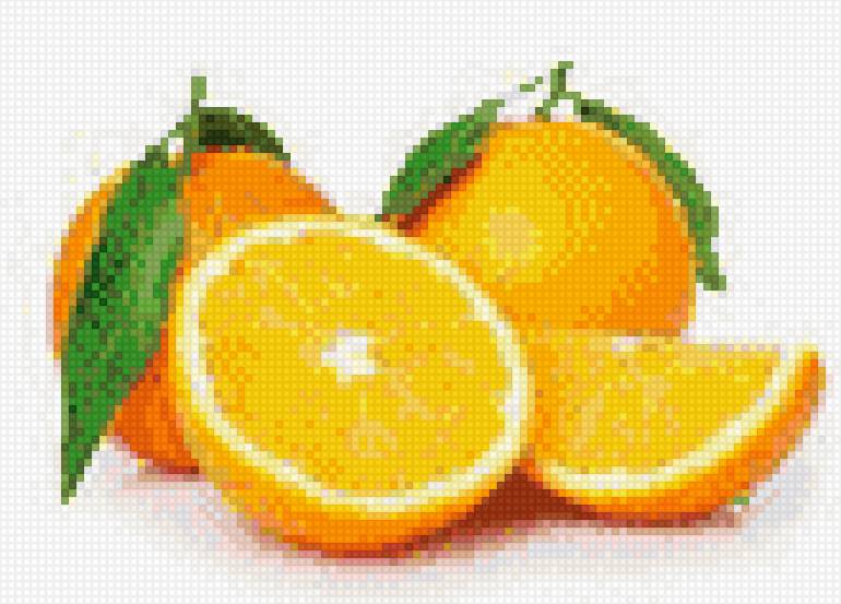 Апельсин на белом - фрукты - предпросмотр