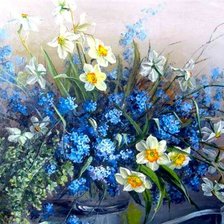 Схема вышивки «весение цветы»