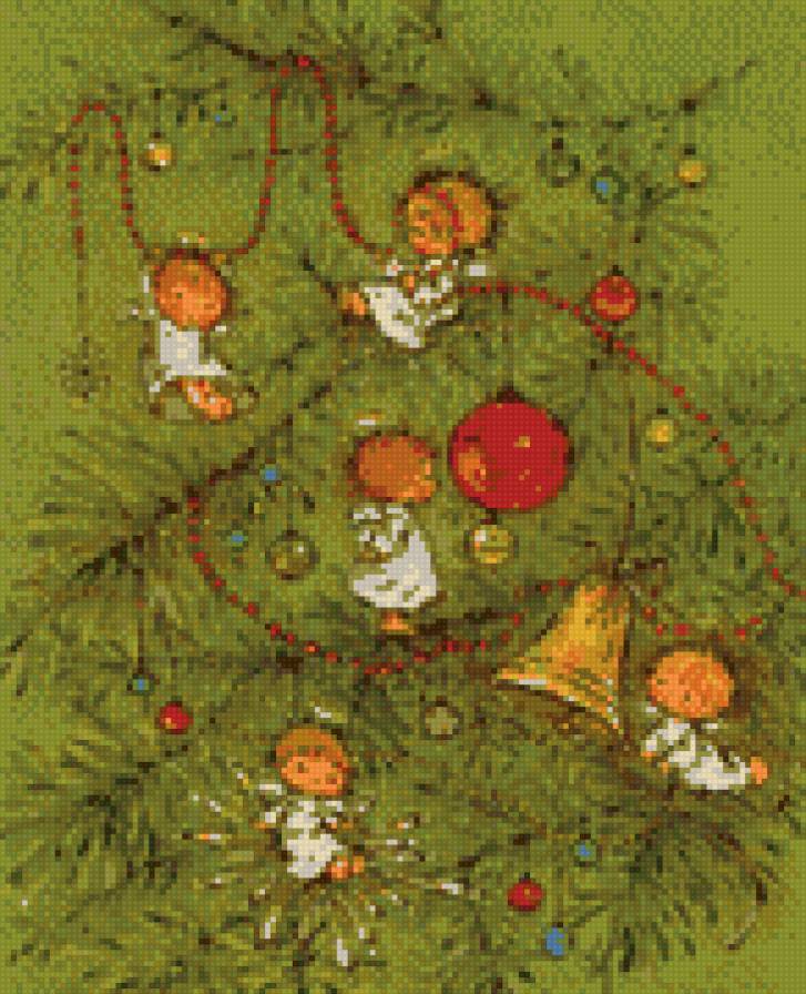 рождесто с ангелочками - предпросмотр