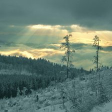 Схема вышивки «горы»