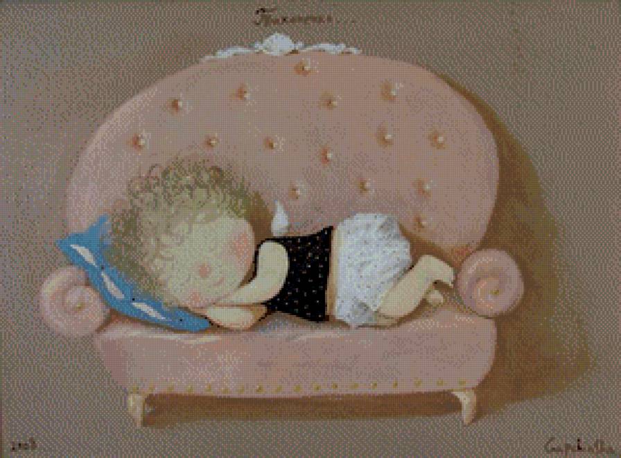 Тихонечко - ангелочек, гапчинская, репродукция - предпросмотр