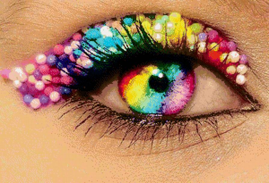 Арт - глаза, девушка, портрет, лицо - предпросмотр