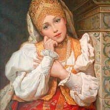 Схема вышивки «Девушка»