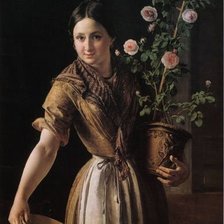 Девушка с розами