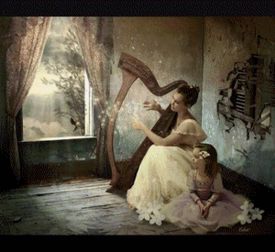 Арфистка - предпросмотр