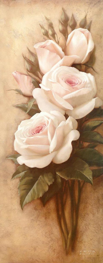 панно роза - панно, цветы, розы - оригинал