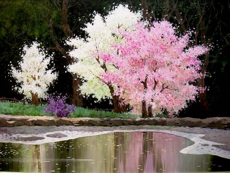 цветущие деревья - оригинал