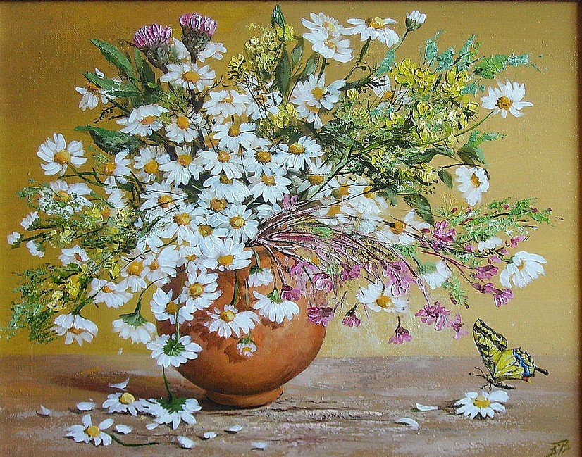 Ромашки - цветы, натюрморт - оригинал
