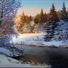 Схема вышивки «зима»