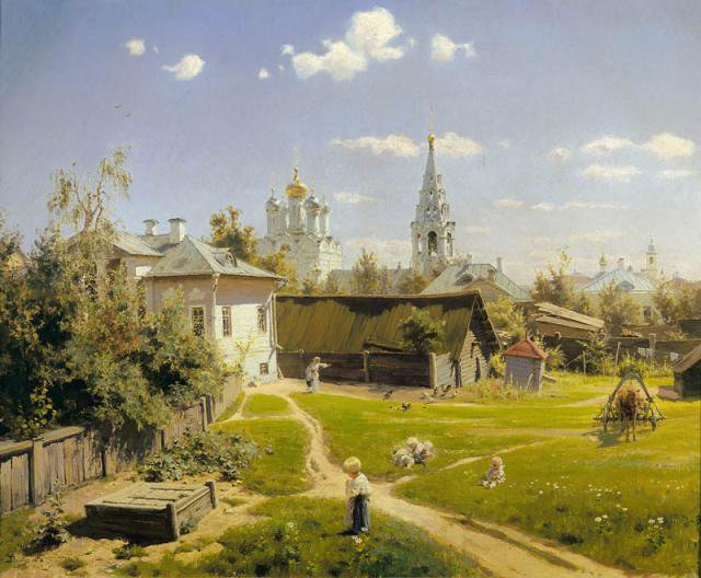 Московский дворик - картина - оригинал