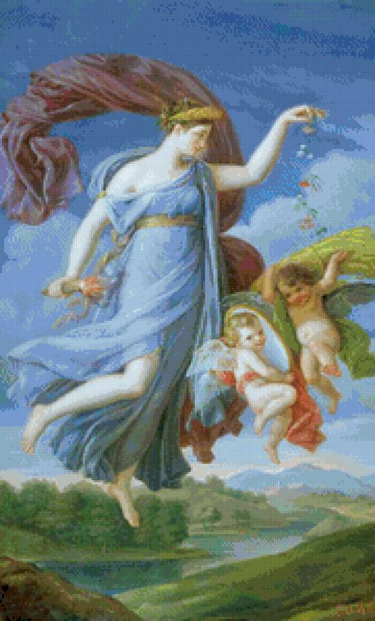 "ЛЕТО" живопись - дама, картина, живопись, люди, ангелы - предпросмотр