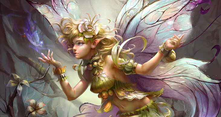 Фея - фея, магия, фентази, цветы - оригинал