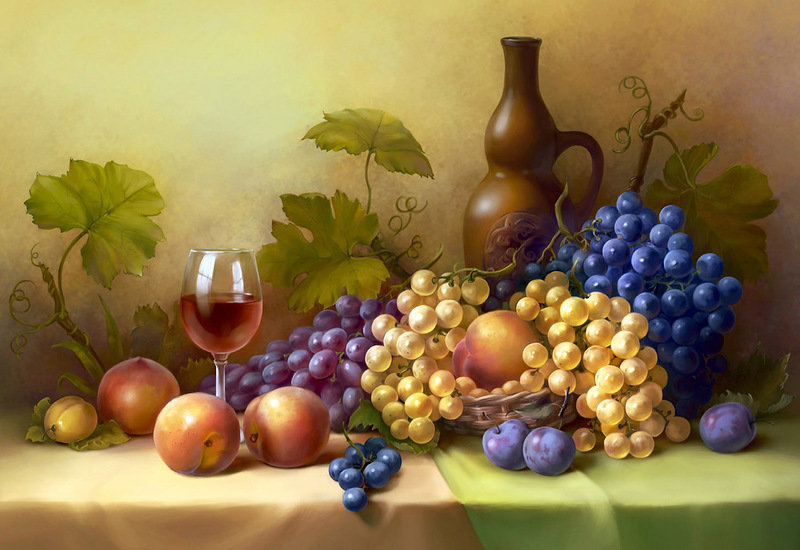 винный натюрморт - натюрморт - оригинал