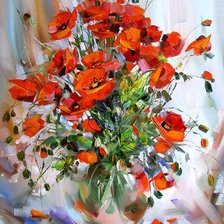 Схема вышивки «Маки»