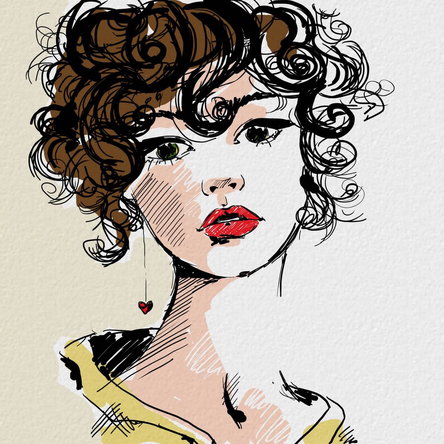 девушка - лицо - оригинал