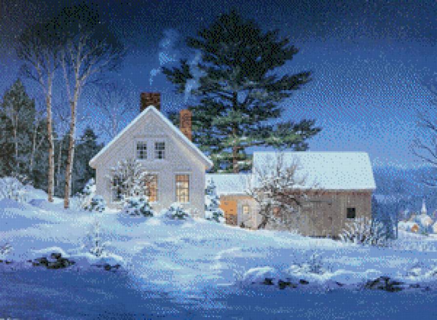 Зимний вечер - предпросмотр