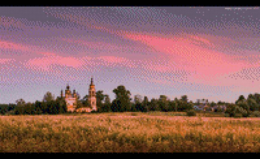 Розовый закат - предпросмотр