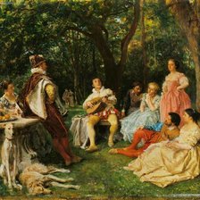 Схема вышивки «отдых в лесу»