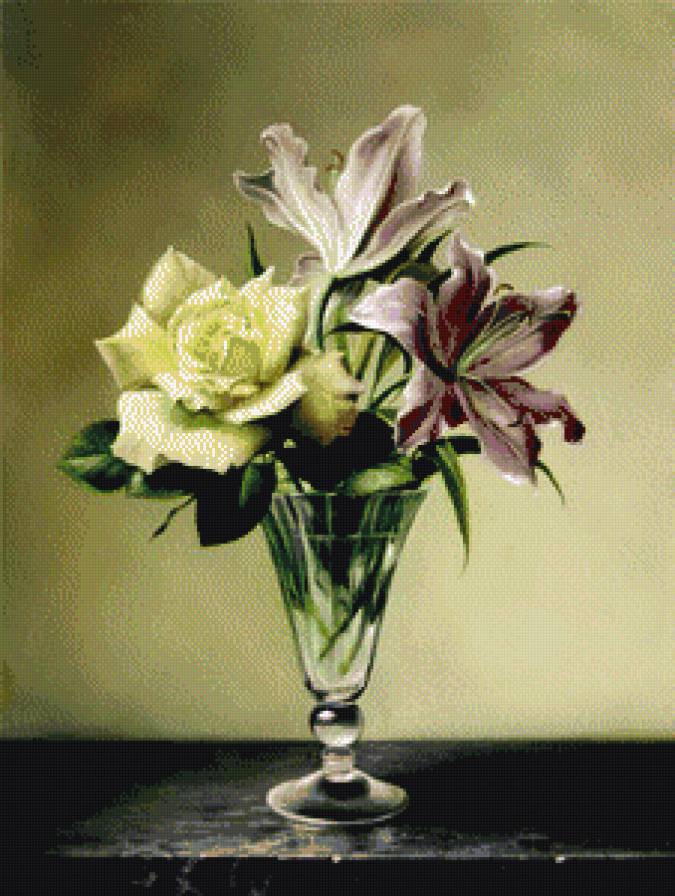 серия "букеты" - цветы.букеты.лилии.роза - предпросмотр