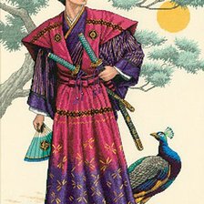 Оригинал схемы вышивки «самурай» (№772612)