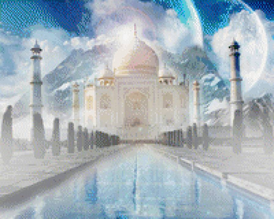 фантастический тадж махал - тадж махал, фантастика, пейзаж - предпросмотр