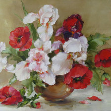 Схема вышивки «маки»