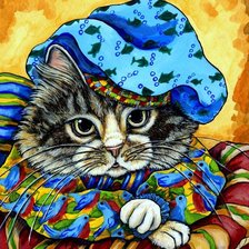 Схема вышивки «Котик»