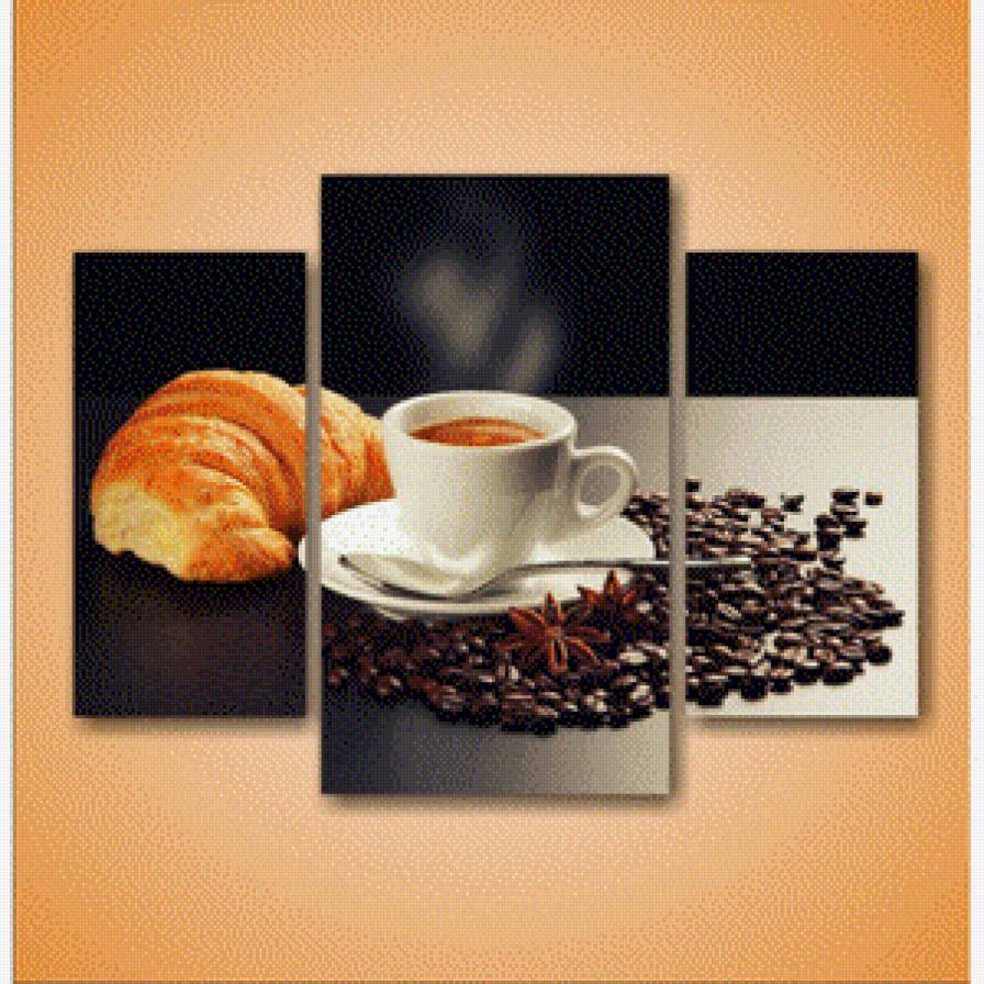 кава - кава чашка круасан - предпросмотр