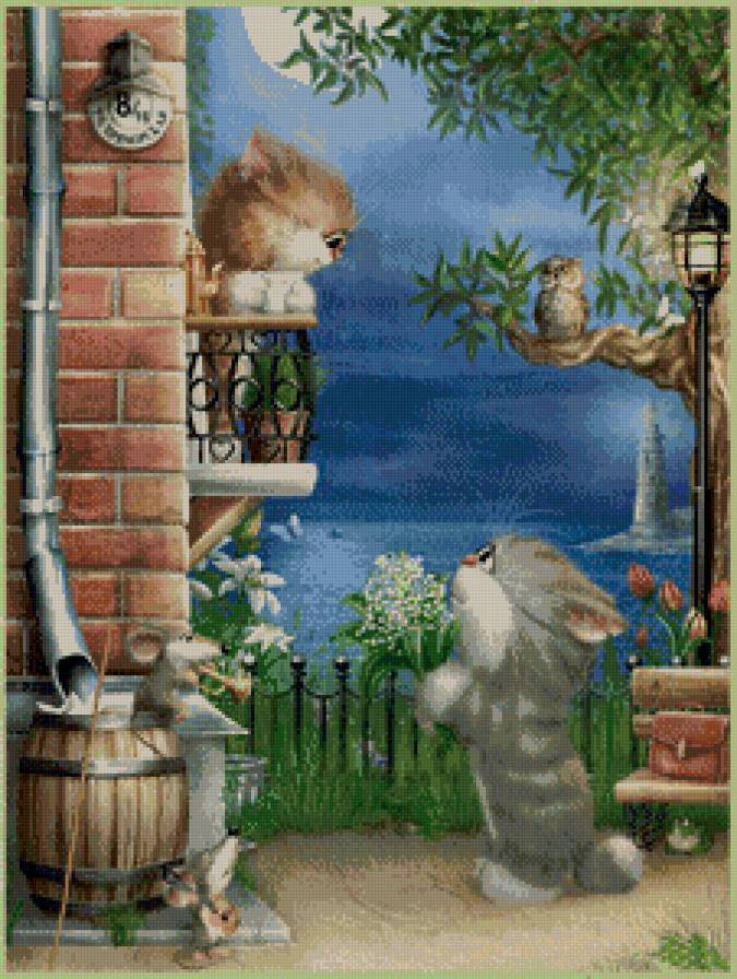 Кот - цветы, животные, кот - предпросмотр