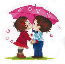 Схема вышивки «зонтик любви»