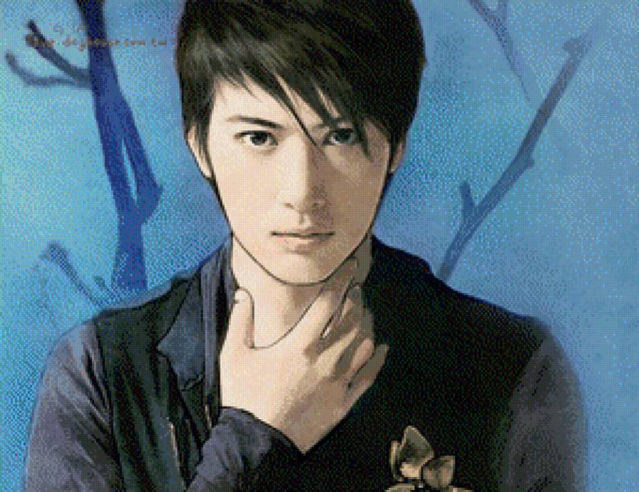 Парень - картина, живопись азии, лица, портрет - предпросмотр