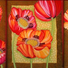 Схема вышивки «маки»