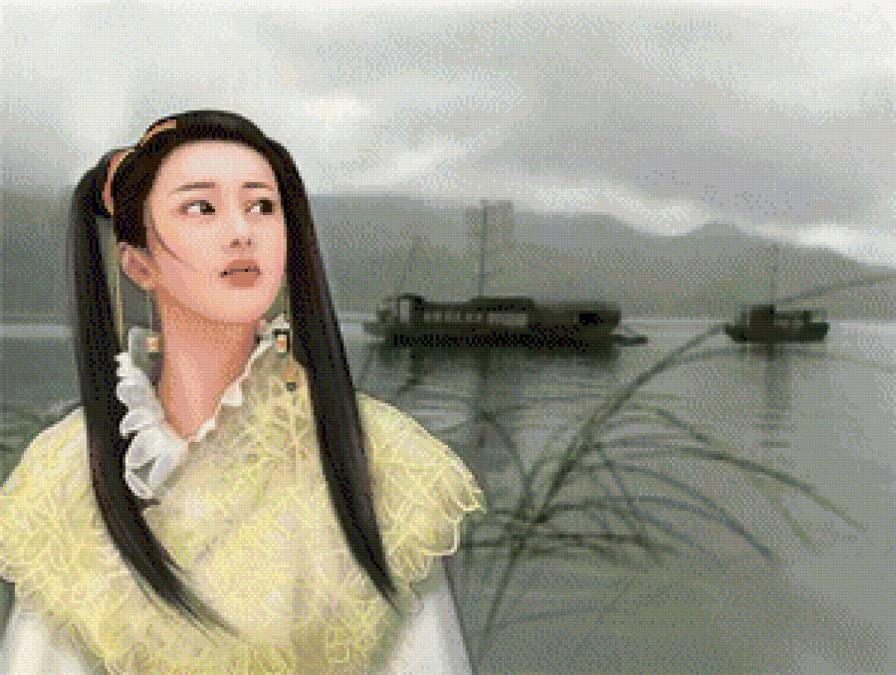 №774076 - лица, девушка, картина, живопись азии, портрет - предпросмотр