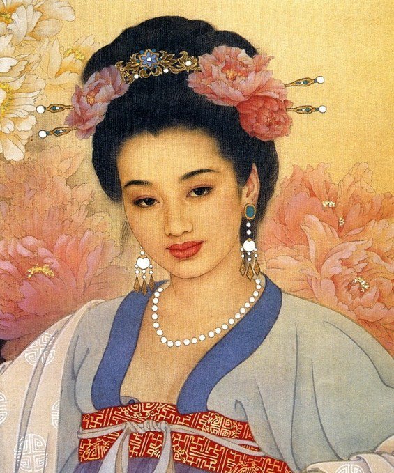 Китаянка - лица, девушка, картина, живопись азии, портрет - оригинал