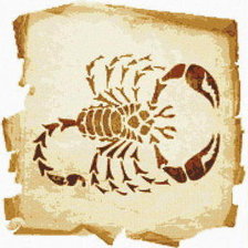 Схема вышивки «Скорпион 1»