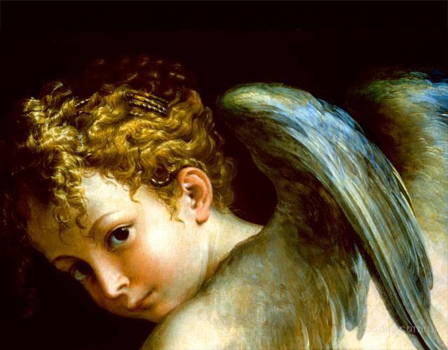 Взгляд ангела - ангел, дети, картина - оригинал