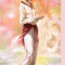 Схема вышивки «гейша»