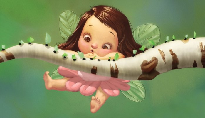 маленькая феечка - мультяшка, фея, детям - оригинал