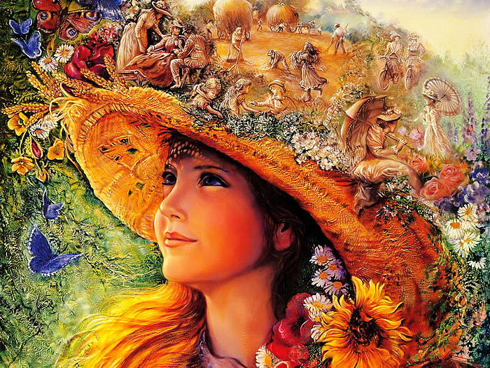 №775145 - фантазия, девушка, шляпка - оригинал