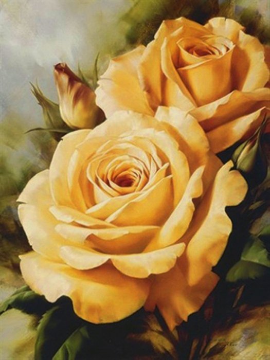 картина розы - картина, цветы - оригинал