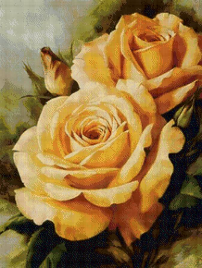 картина розы - картина, цветы - предпросмотр