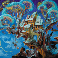 Схема вышивки «Сказочный домик»